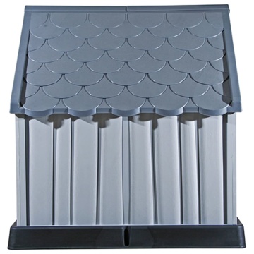 Cușcă pentru câini, gri, 92x87x91 cm, plastic - Img 8