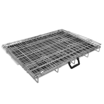 Cușcă pentru câini pliabilă, metal, L - Img 9