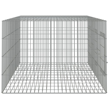 Cușcă pentru iepuri, 3 panouri, 163x79x54 cm, fier galvanizat - Img 7