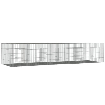 Cușcă pentru iepuri, 5 panouri, 217x79x54 cm, fier galvanizat - Img 2