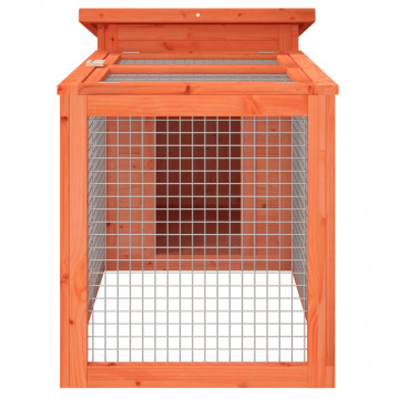 Cușcă pentru iepuri maro 100,5x54x55 cm lemn masiv de pin - Img 7