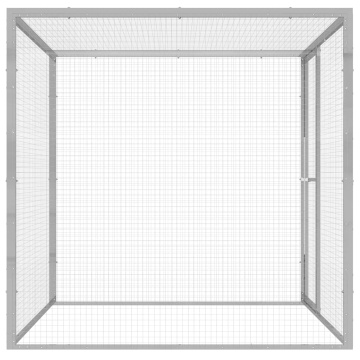 Cușcă pentru pisici, 1,5x1,5x1,5 m, oțel galvanizat - Img 2
