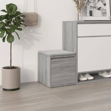 Cutie cu sertar, gri sonoma, 40,5x40x40 cm, lemn prelucrat - Img 1