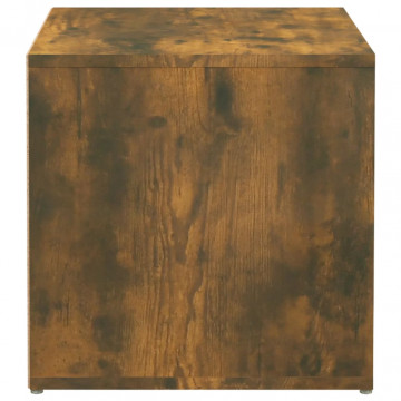 Cutie cu sertar, stejar fumuriu, 40,5x40x40 cm, lemn prelucrat - Img 7