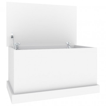 Cutie de depozitare, alb, 70x40x38 cm, lemn prelucrat - Img 2