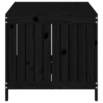 Cutie de depozitare grădină, negru, 147x68x64 cm lemn masiv pin - Img 6