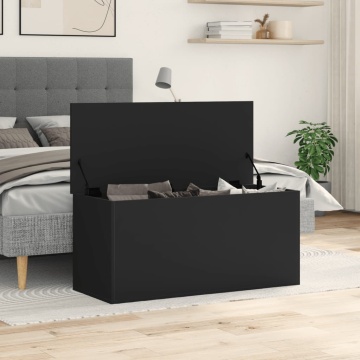 Cutie de depozitare, negru, 100x42x46 cm, lemn prelucrat - Img 3