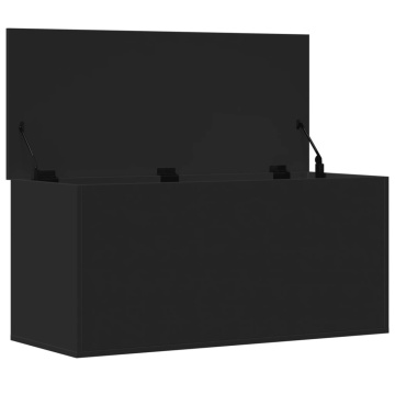 Cutie de depozitare, negru, 100x42x46 cm, lemn prelucrat - Img 6