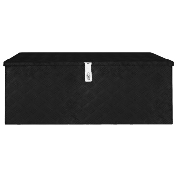 Cutie de depozitare, negru, 100x55x37 cm, aluminiu - Img 2