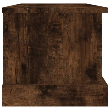 Cutie de depozitare, stejar afumat, 50x30x28 cm, lemn prelucrat - Img 6
