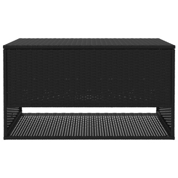 Cutie de perne de exterior Negru 100x55x55,5 cm Poly Rattan - Img 4