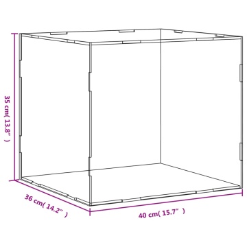 Cutie de prezentare, transparent, 40x36x35 cm, acril - Img 5