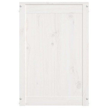 Cutie de rufe, alb, 88,5x44x66 cm, lemn masiv de pin - Img 6