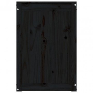 Cutie de rufe, negru, 44x44x66 cm, lemn masiv de pin - Img 5