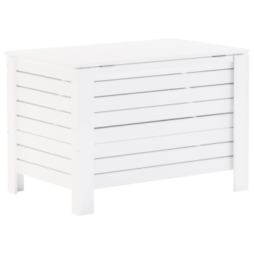 Cutie depozitare capac "RANA", alb, 80x49x54 cm, lemn masiv pin - Img 5