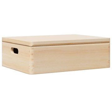 Cutie din lemn cu capac 40x30x23 cm din lemn masiv de pin - Img 6