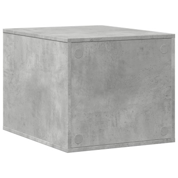 Cutie litieră pisici gri beton 47x59x42 cm lemn prelucrat - Img 5