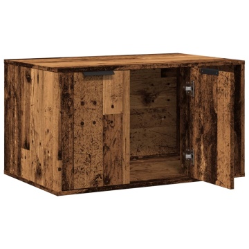 Cutie litieră pisici lemn vechi 80x50x45 cm lemn prelucrat - Img 4