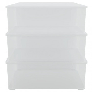 Cutii de depozitare din plastic, 6 buc., 5 L, stivuibile - Img 4