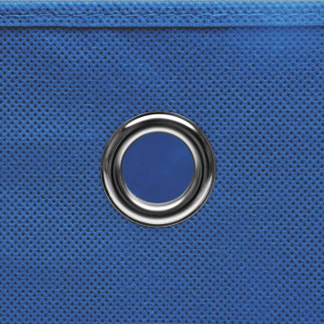 Cutii depozitare, 4 buc., albastru, 28x28x28 cm, textil nețesut - Img 4