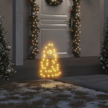 Decor brad cu lumini de Crăciun cu țăruși 3 buc. 50 LED 30 cm - Img 1