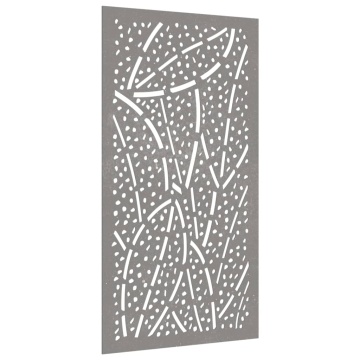 Decor perete de grădină 105x55 cm design frunze oțel Corten - Img 3