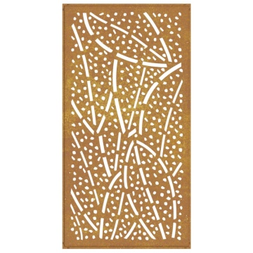 Decor perete de grădină 105x55 cm design frunze oțel Corten - Img 8