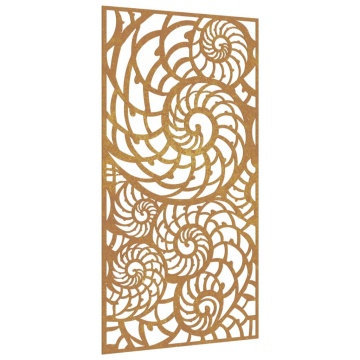 Decor perete de grădină 105x55 cm design scoici oțel Corten - Img 2