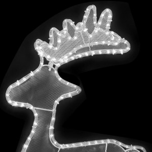 Decorațiune de Crăciun ren, cu plasă, 306 LED-uri, 60x24x89 cm - Img 8