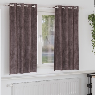 Draperii 2 buc cu Gromete Maro 175x140 cm - Img 1