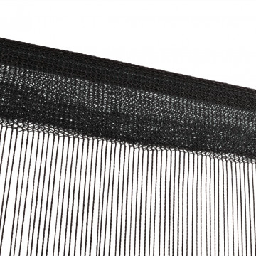 Draperii cu franjuri, 2 buc., 140 x 250 cm, negru - Img 2