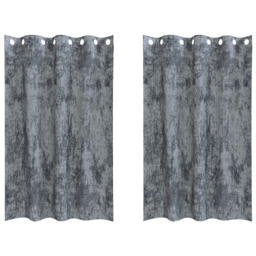 draperii cu ochete Argintiu Poliester 140 x 175 cm - Img 2
