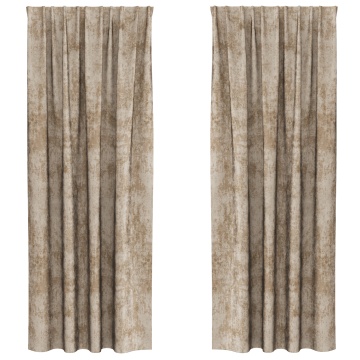 Draperii din catifea 2 buc cu ochiuri champagne 245x140 cm - Img 2