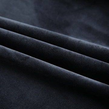Draperii opace, 2 buc., negru, 140x225 cm, catifea, cu cârlige - Img 3