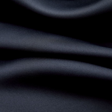 Draperii opace cu inele metalice, 2 buc., negru, 140 x 175 cm - Img 3