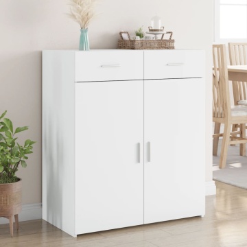 Dulap, alb, 80x42,5x93 cm, lemn prelucrat - Img 1