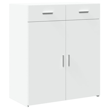 Dulap, alb, 80x42,5x93 cm, lemn prelucrat - Img 2