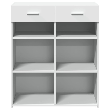 Dulap, alb, 80x42,5x93 cm, lemn prelucrat - Img 4