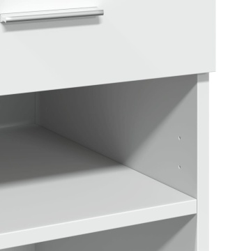 Dulap, alb, 80x42,5x93 cm, lemn prelucrat - Img 7