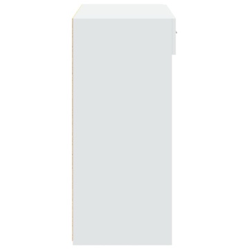 Dulap, alb, 80x42,5x93 cm, lemn prelucrat - Img 8