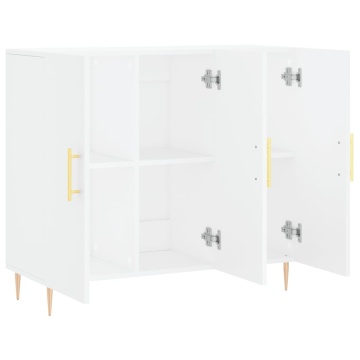 Dulap, alb, 90x34x80 cm, lemn compozit - Img 8