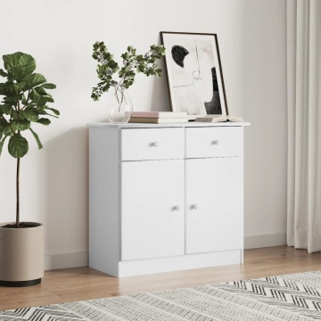 Dulap ALTA, alb, 77x35x73 cm, lemn masiv de pin - Img 1