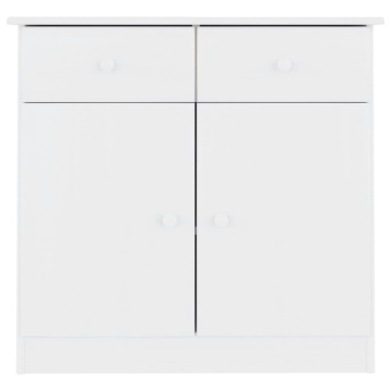 Dulap ALTA, alb, 77x35x73 cm, lemn masiv de pin - Img 3