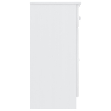 Dulap ALTA, alb, 77x35x73 cm, lemn masiv de pin - Img 8