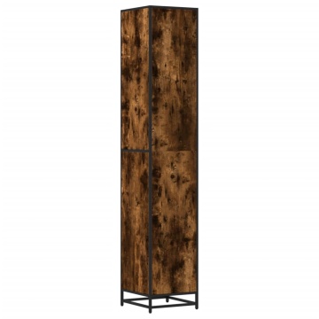 Dulap baie stejar fumuriu 35x37,5x188,5 cm lemn prelucrat/metal - Img 6