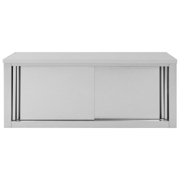 Dulap bucătărie cu uși glisante, 120x40x50 cm, oțel inoxidabil - Img 8