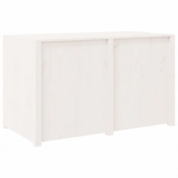 Dulap bucătărie de exterior, alb, 106x55x64 cm, lemn masiv pin - Img 5