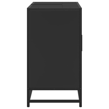 Dulap chiuveta de baie, negru, 80x33x60 cm, lemn compozit - Img 6