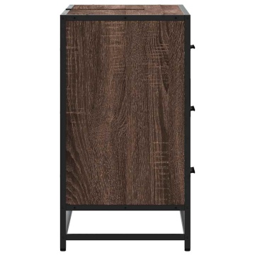 Dulap chiuveta de baie, stejar maro, 80x33x60 cm, lemn compozit - Img 6