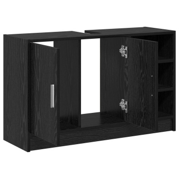 Dulap chiuvetă Stejar negru 90x29x55 cm Lemn prelucrat - Img 4